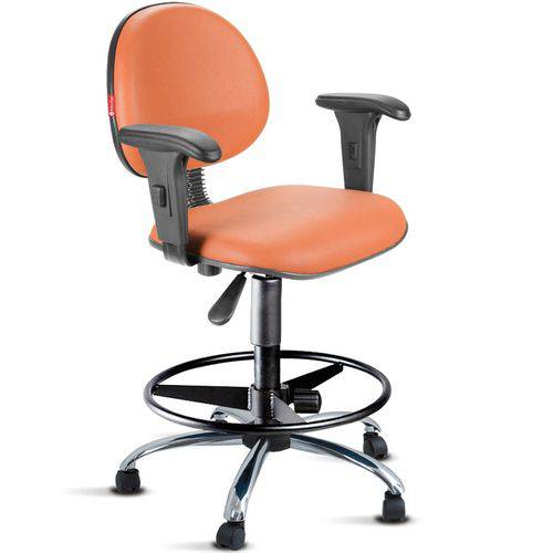 Assistência Técnica, SAC e Garantia do produto Cadeira Caixa Alta Portaria Recepção com Braços Laranja Cb23