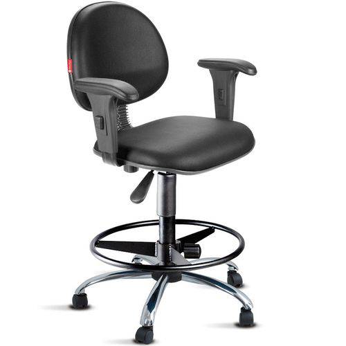 Assistência Técnica, SAC e Garantia do produto Cadeira Caixa Alta Portaria Recepção com Braços Preto Cb23