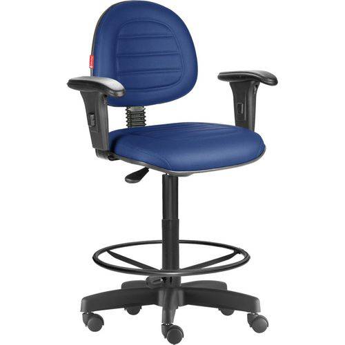 Assistência Técnica, SAC e Garantia do produto Cadeira Caixa Alta Portaria Recepção Costura Braços Azul Escuro Cb76
