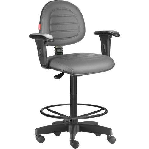 Assistência Técnica, SAC e Garantia do produto Cadeira Caixa Alta Portaria Recepção Costura Braços Cinza Cb76