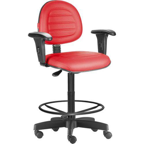 Assistência Técnica, SAC e Garantia do produto Cadeira Caixa Alta Portaria Recepção Costura Braços Vermelho Cb76