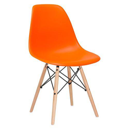 Assistência Técnica, SAC e Garantia do produto Cadeira Charles Eames Eiffel DSW - Laranja - Madeira Clara