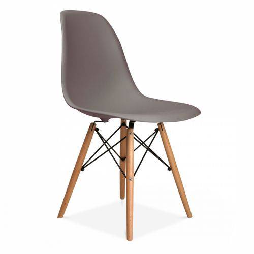 Assistência Técnica, SAC e Garantia do produto Cadeira Charles Eames Eiffel em Polipropileno Cor Cinza Quente Sem Braços e com Base em Madeira