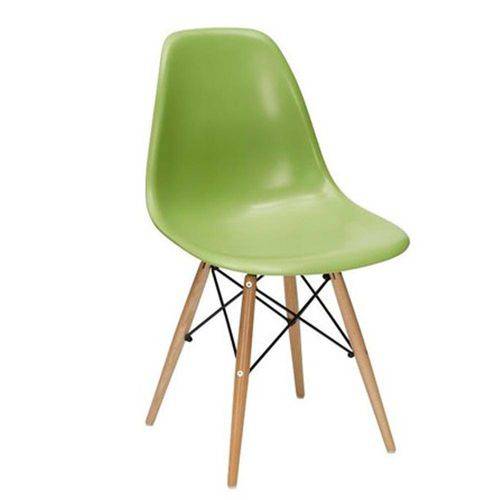 Assistência Técnica, SAC e Garantia do produto Cadeira Charles Eames Eiffel em Polipropileno Cor Verde Sem Braços e com Base em Madeira