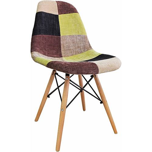 Assistência Técnica, SAC e Garantia do produto Cadeira Design Eiffel Eames Dkr Fw-070f1 Base Madeira/ABS Patchwork - Pelegrin