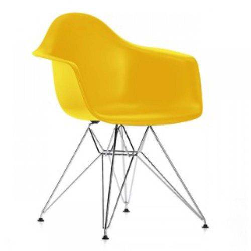 Assistência Técnica, SAC e Garantia do produto Cadeira DKR DAW Eames com Braços Eiffel Base Metal Amarela
