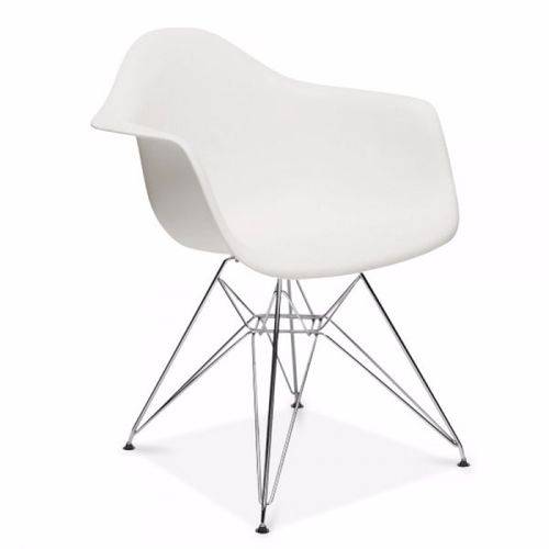 Assistência Técnica, SAC e Garantia do produto Cadeira DKR DAW Eames com Braços Eiffel Base Metal - Branca
