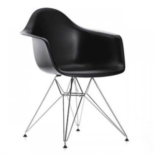 Assistência Técnica, SAC e Garantia do produto Cadeira DKR DAW Eames com Braços Eiffel Base Metal - Preta