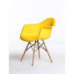 Assistência Técnica, SAC e Garantia do produto Cadeira DKR DAW Eames com Braços Eiffel Wood Base Madeira - Amarela