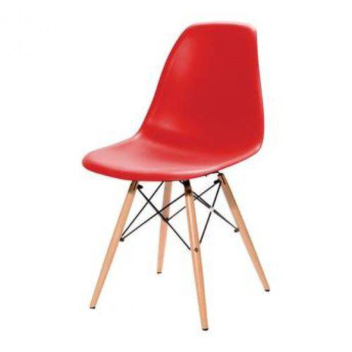 Assistência Técnica, SAC e Garantia do produto Cadeira DKR Eifell Charles Eames Wood Base Madeira - Vermelha