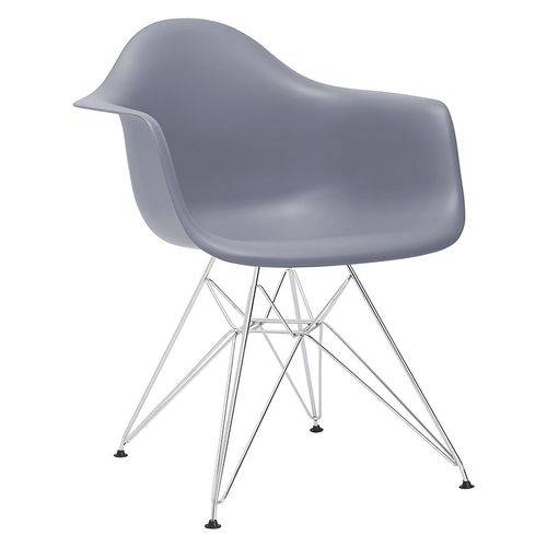 Assistência Técnica, SAC e Garantia do produto Cadeira Eames DAR - Grafite - Cinza Escuro - Base Cromada