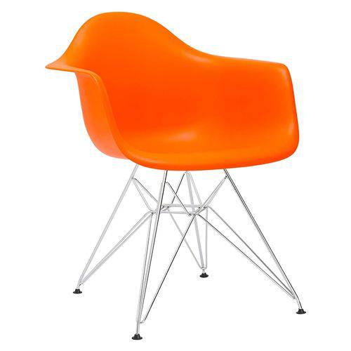 Assistência Técnica, SAC e Garantia do produto Cadeira Eames DAR - Laranja - Base Cromada