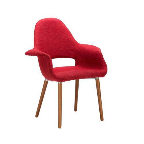 Assistência Técnica, SAC e Garantia do produto Cadeira Eames Organic - Base Madeira Natural - Cor Vermelha