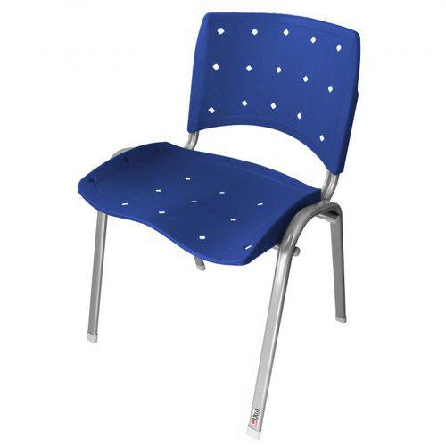 Assistência Técnica, SAC e Garantia do produto Cadeira Empilhável Ergonômica Ergoplax Estrutura Prata Assento Encosto Plástico Azul