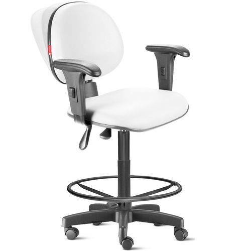 Assistência Técnica, SAC e Garantia do produto Cadeira Ergonômica Nr17 Caixa Alta com Braços Branco Cb27