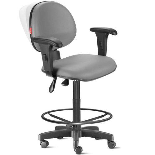 Assistência Técnica, SAC e Garantia do produto Cadeira Ergonômica Nr17 Caixa Alta com Braços Cinza Cb27