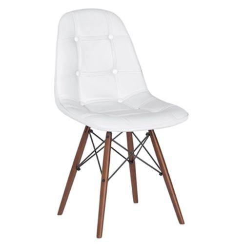 Assistência Técnica, SAC e Garantia do produto Cadeira Estofada Eames Botonê - Eiffel - Branco - Madeira Escura