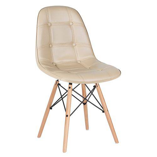 Assistência Técnica, SAC e Garantia do produto Cadeira Estofada Eames Botonê - Eiffel - Nude - Madeira Clara