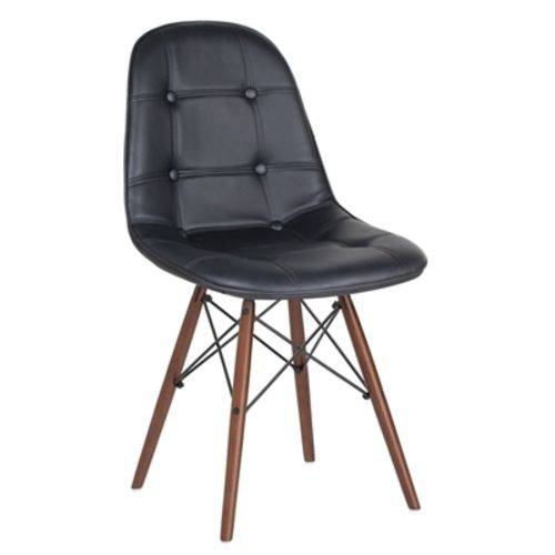 Assistência Técnica, SAC e Garantia do produto Cadeira Estofada Eames Botonê - Eiffel - Preto - Madeira Escura