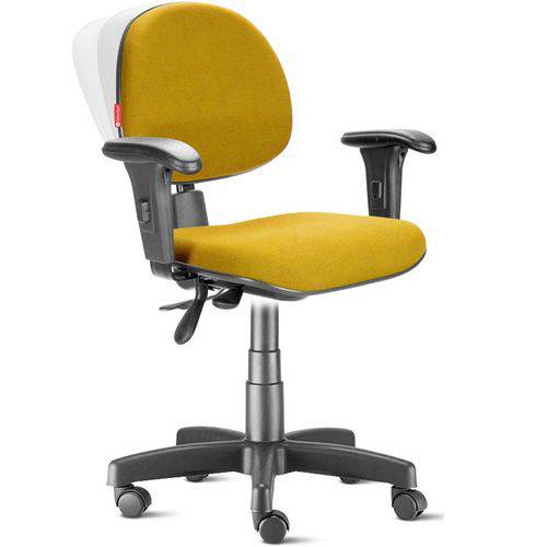 Assistência Técnica, SAC e Garantia do produto Cadeira Executiva Ergonômica Nr17 com Braços Tecido Mostarda Cb38