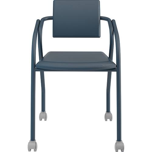 Assistência Técnica, SAC e Garantia do produto Cadeira Flavia 1713 com Rodízios Napa Azul Noturno - Carraro