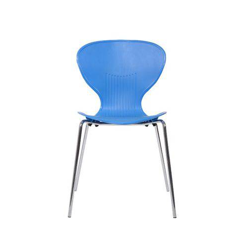 Assistência Técnica, SAC e Garantia do produto Cadeira Formiga em Polipropileno na Cor Azul com Pés Cromados