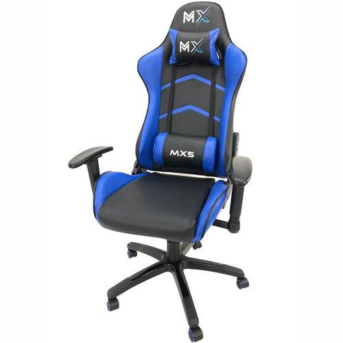 Assistência Técnica, SAC e Garantia do produto Cadeira Gamer Mx5 Giratoria Preto e Azul - Mymax