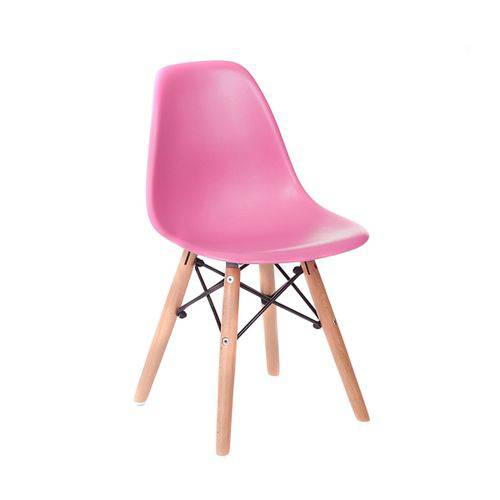 Assistência Técnica, SAC e Garantia do produto Cadeira Infantil Eames Junior - Rosa com Base de Madeira Natural