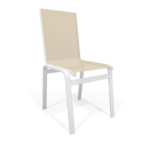 Assistência Técnica, SAC e Garantia do produto Cadeira Jantar Area Gourmet Alumínio Branco Tela Bege