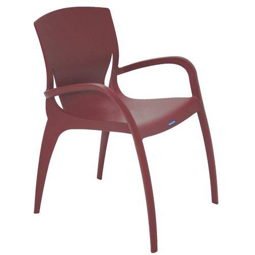Assistência Técnica, SAC e Garantia do produto Cadeira Plastica Monobloco com Bracos Clarice Marsala