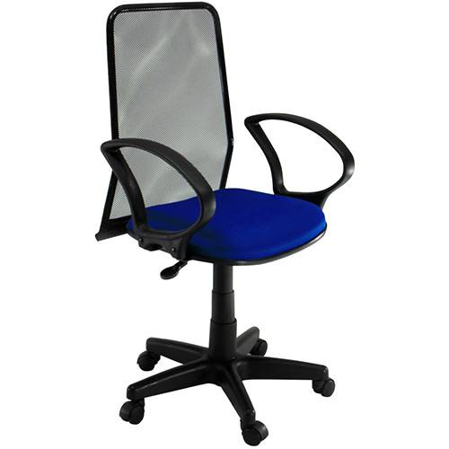 Assistência Técnica, SAC e Garantia do produto Cadeira Presidente Tela Giratória Preta e Azul - At.home