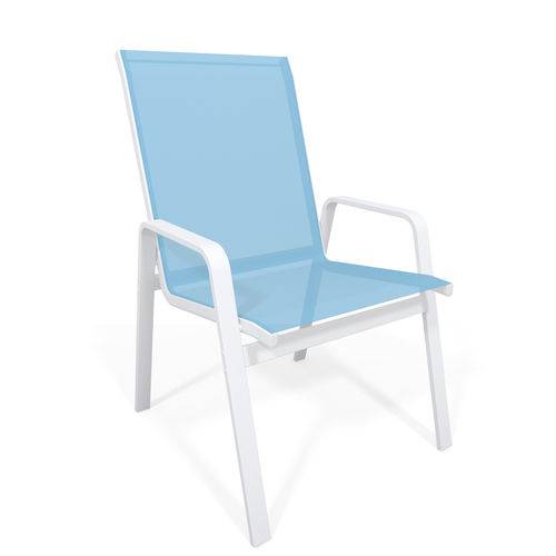 Assistência Técnica, SAC e Garantia do produto Cadeira Riviera Piscina Alumínio Branco Tela Azul Claro