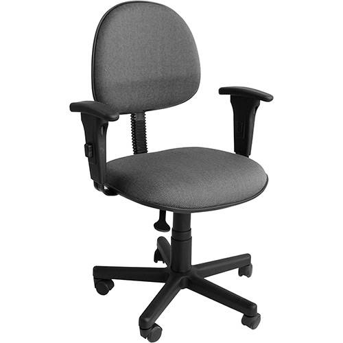 Assistência Técnica, SAC e Garantia do produto Cadeira Secretária com Braço Tecido Cinza/Preto - Classic Home