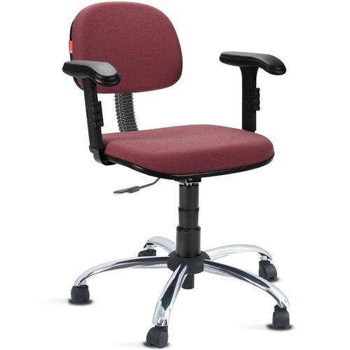 Assistência Técnica, SAC e Garantia do produto Cadeira Secretária Giratória com Braços Tecido Bordô Cb11