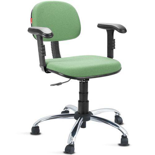 Assistência Técnica, SAC e Garantia do produto Cadeira Secretária Giratória com Braços Tecido Verde Claro Cb11