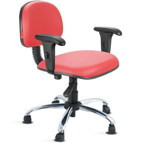 Assistência Técnica, SAC e Garantia do produto Cadeira Secretária Giratória com Braços Vermelho Cb16
