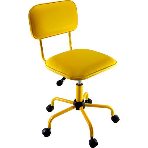 Assistência Técnica, SAC e Garantia do produto Cadeira Secretária Laminada Color Pistão à Gás Corano Amarelo - At.home