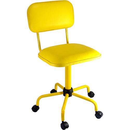 Assistência Técnica, SAC e Garantia do produto Cadeira Secretária Laminada Color Pistão Fixo Corano Amarelo - At.home
