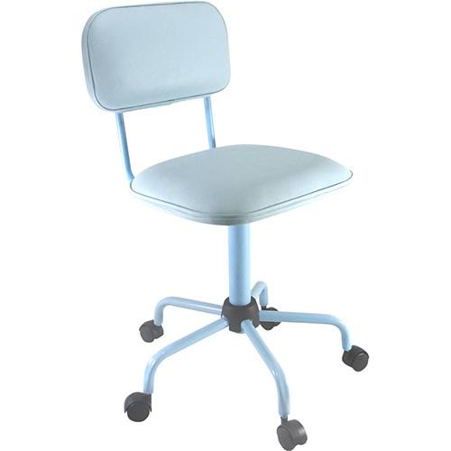 Assistência Técnica, SAC e Garantia do produto Cadeira Secretária Laminada Color Pistão Fixo Corano Azul Claro - At.home