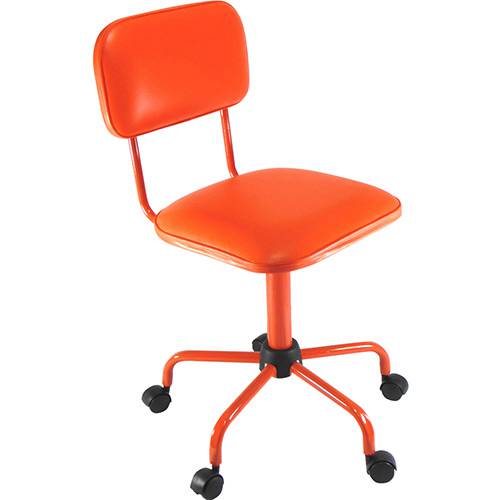 Assistência Técnica, SAC e Garantia do produto Cadeira Secretária Laminada Color Pistão Fixo Corano Laranja - At.home