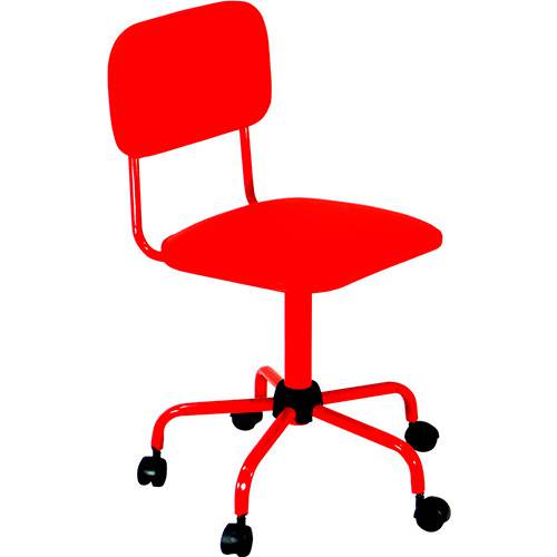 Assistência Técnica, SAC e Garantia do produto Cadeira Secretária Laminada Color Pistão Fixo Corano Vermelho - At.home