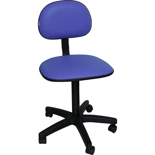 Assistência Técnica, SAC e Garantia do produto Cadeira Secretária Laminada Pistão Fixo Corino Azul - Classic Home