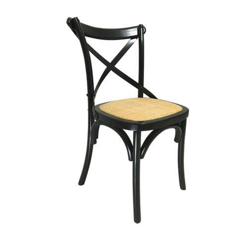 Assistência Técnica, SAC e Garantia do produto Cadeira X Paris Preta com Estofado Palha - Jequitibá Rosa