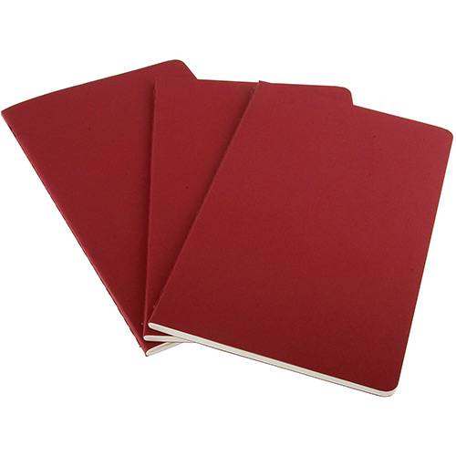 Assistência Técnica, SAC e Garantia do produto Caderneta Moleskine Cahier Pautado Grande Capa Flexível Vermelho - Conjunto com 3