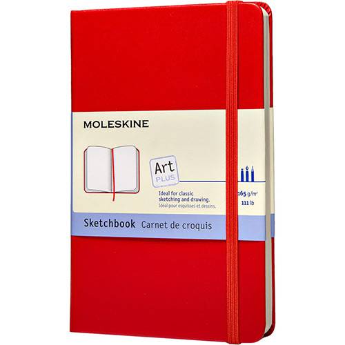 Assistência Técnica, SAC e Garantia do produto Caderno de Esboço Moleskine Criatividade Vermelho de Bolso com Capa Dura