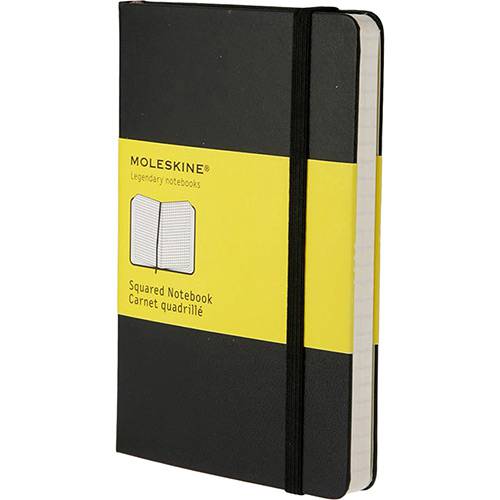 Assistência Técnica, SAC e Garantia do produto Caderno Moleskine Squared Quadriculado Preto de Bolso com Capa Dura