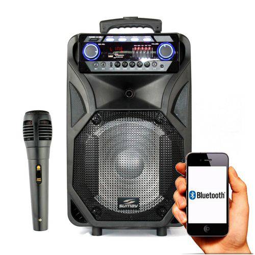 Assistência Técnica, SAC e Garantia do produto Caixa Amplificada Sumay Thunder Black 400w Bluetooth Microfone USB FM