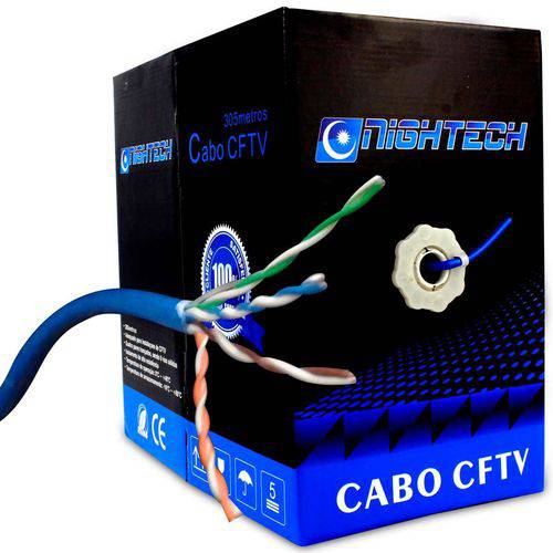 Assistência Técnica, SAC e Garantia do produto Caixa de Cabo para Rede e Cftv 305 Metros - Cable 5 Blue Jacket 4x24 Awg (s)