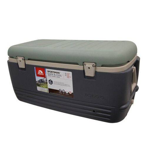 Assistência Técnica, SAC e Garantia do produto Caixa Térmica IGLOO Sportsman Quick Cool - 95 Litros 100QT 145 Latas Verde e Cinza