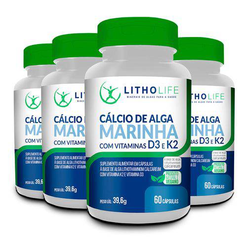 Assistência Técnica, SAC e Garantia do produto Cálcio de Alga Marinha com Vitaminas D3 e K2 - 4 Unidades